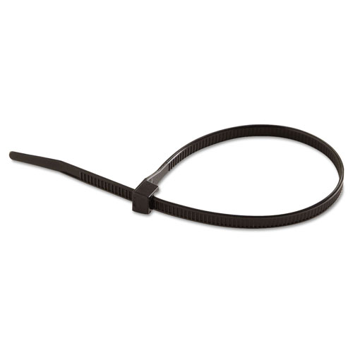 Gardner Bender UVB Cable Ties, 8", 75 lb, UV Black, 100/Pack