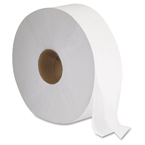 GEN JRT Jumbo Bath Tissue, Septic Safe, 2-Ply, White, 12" Diameter, 1,378 ft Length, 6/Carton
