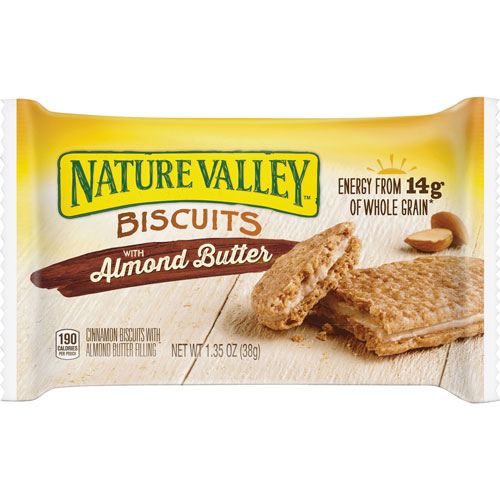 General Mills Biscuits, Almond Butter, 1.35 oz Pouch, 16/Box