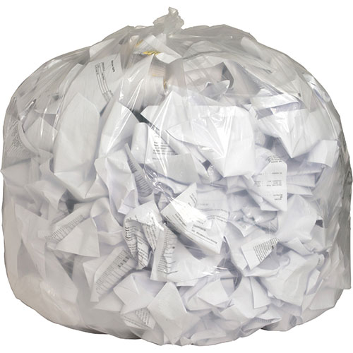 Genuine Joe Clear Trash Bags, 56 Gallon, 0.8 Mil, 43" X 48", Box of 100