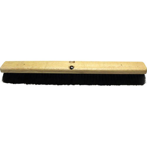 Genuine Joe Hardwood Block Tampico Broom - 2.75" Tampico Fiber Bristle - 24" Brush Face - 12 / Carton