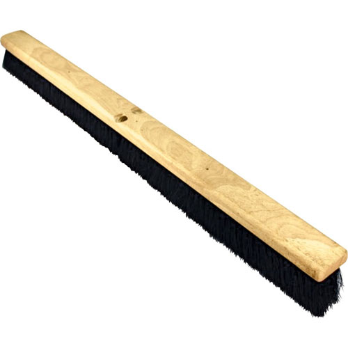Genuine Joe Hardwood Block Tampico Broom - 2.75" Tampico Fiber Bristle - 36" Brush Face - 6 / Carton