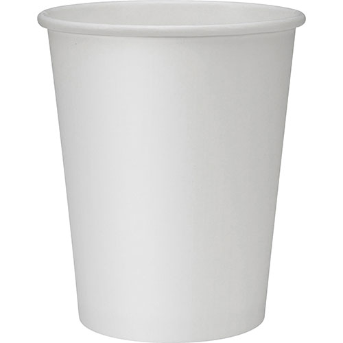 Genuine Joe Hot Cups, 8 OZ, White, Case of 1000