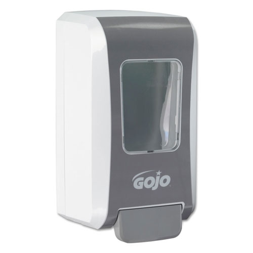 Gojo FMX-20 Soap Dispenser, 2000 mL, 6.5" x 4.7" x 11.7", White/Gray, 6/Carton