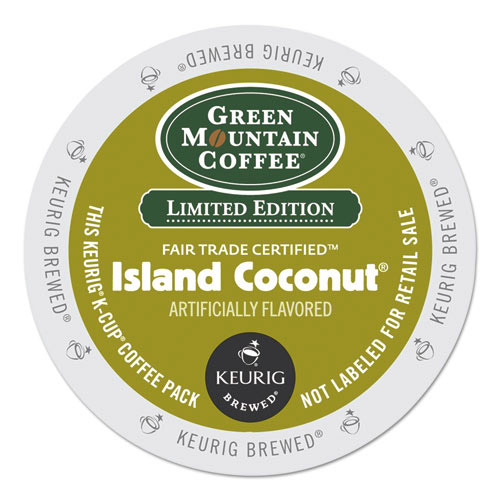 Green Mountain Island Coconut Coffee K-Cup Pods, 24/Box