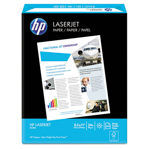 HP Premium24 Paper, 98 Bright, 24lb, 8-1/2 x 11, Ultra White, 500 Sheets/Ream