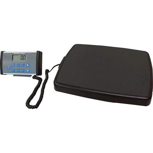 Health-O-Meter Remote Digital Scale/Height Rod, 17-3/4" x 14" x 2", Black/Gray
