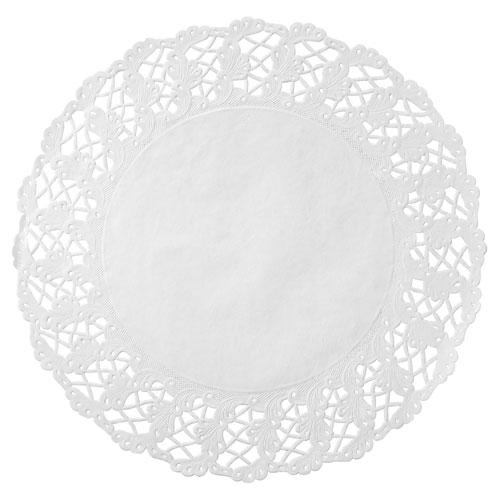 Hoffmaster Kenmore Round Cake Lace, 16-1/2", White