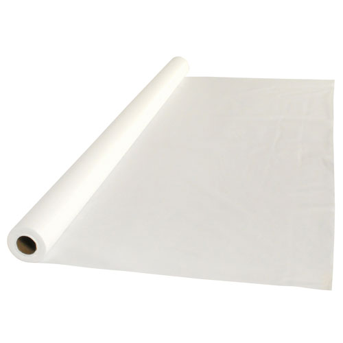 Hoffmaster Plastic Roll Tablecover, 40" x 100 ft, White