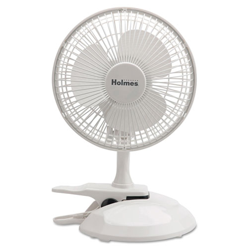 Holmes 6" Convertible Clip/Desk Fan, 2 Speed, White
