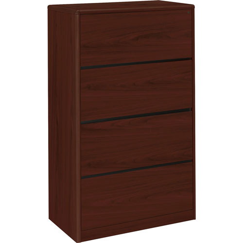 Hon 10700 Series Four Drawer Lateral File, Mahogany, 36w x 20d x 59 1/8h