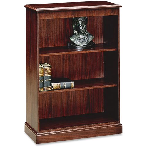 Hon 3 Shelf Laminate Bookcase, 35 3/4"x14 5/16"x49 5/8", Mahogany
