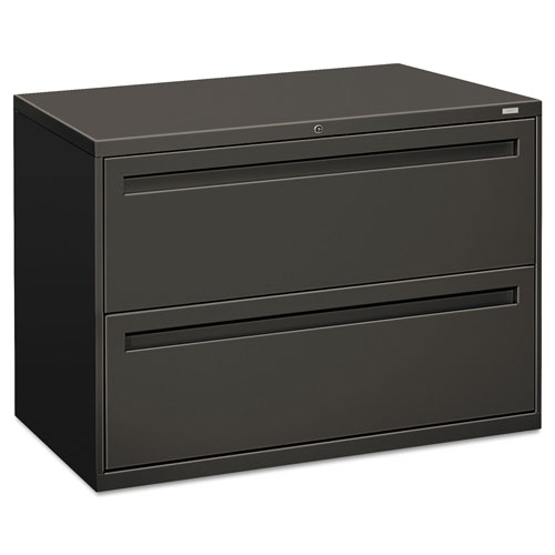 Hon 700 Series Two-Drawer Lateral File, 42w x 18d x 28h, Charcoal