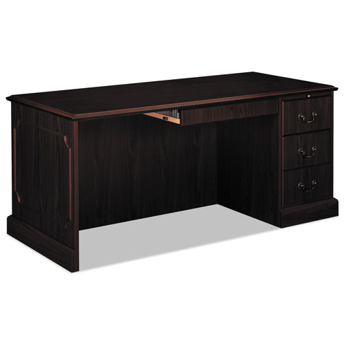 Hon 94000 Series "L" Desk For Left Return, 66w x 30d x 29.5h, Mahogany