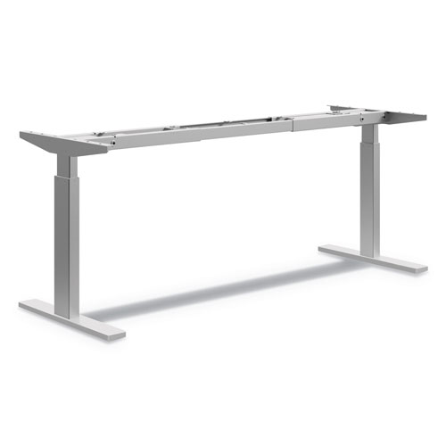 Hon Coordinate Height-Adjustable Base, 72" h x 24" d x 25.5" to 45.25" h, Nickel