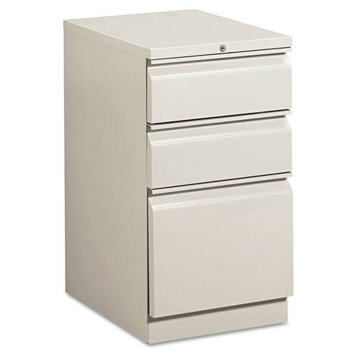 Hon Efficiencies Mobile Box/Box/File Pedestal, 15w x 19.88d x 28h, Light Gray