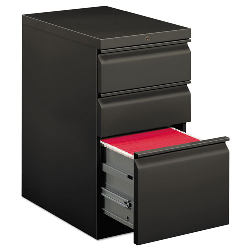 Hon Efficiencies Mobile Box/Box/File Pedestal, 15w x 22.88d x 28h, Charcoal