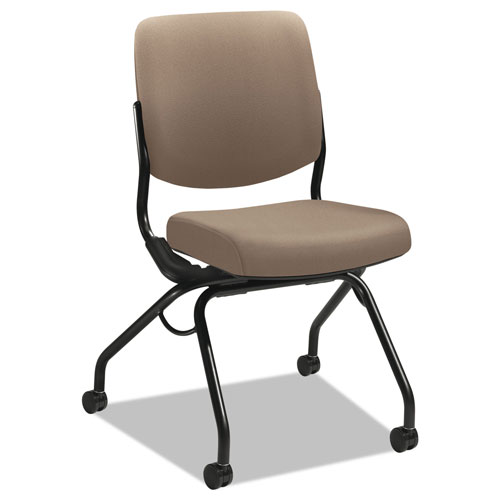 Hon Perpetual Series Folding Nesting Chair, Morel Seat/Morel Back, Black Base