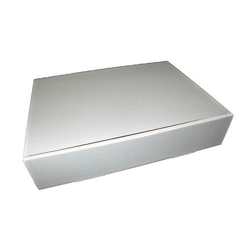 Honeymoon Paper Corrugated Cake Box, 19"x14"x4", White