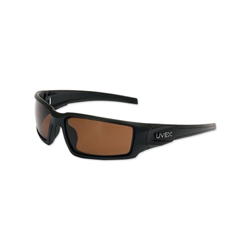 Honeywell Hypershock™ Safety Eyewear, Espresso Polarized Polycarbonate Lens, Hardcoat, Matte Black Polycarbonate Frame
