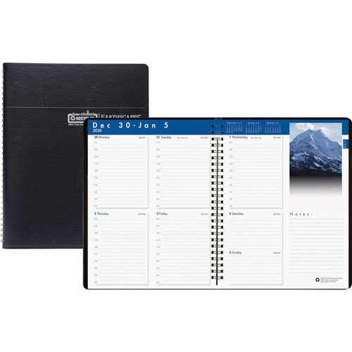 House Of Doolittle Recycled Earthscapes Weekly Appointment Book, 11 x 8 1/2, Black, 2020