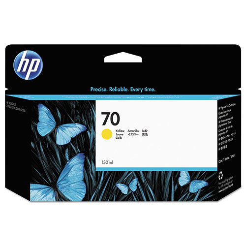 HP 70 Yellow Ink Cartridge ,Model C9454A ,Page Yield 24000
