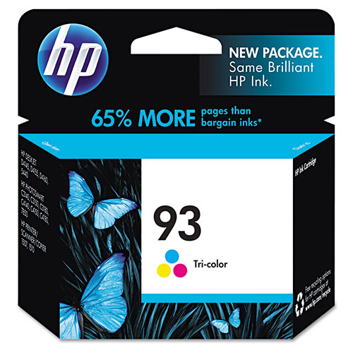 HP 93 Cyan/Magenta/Yellow Ink Cartridge ,Model C9361WN ,Page Yield 220