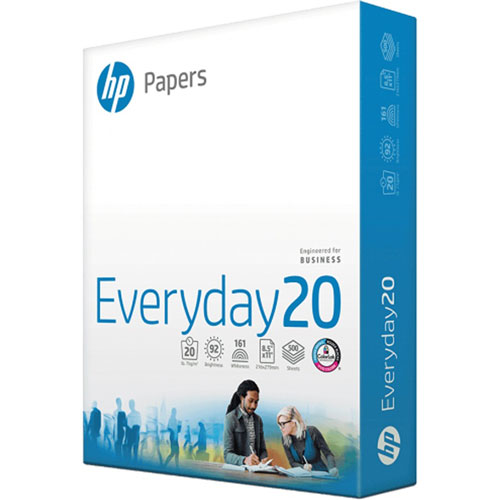 HP Everyday20 Inkjet, Laser Copy & Multipurpose Paper - 92 Brightness - Letter - 8 1/2" x 11" - 20 lb Basis Weight - 75 g/m&#178; Grammage - 10 / Carton