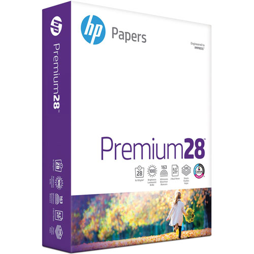 HP Paper, 28 lb., Acid-Free, 8-1/2"Wx11"H, 500 SH/RM, White
