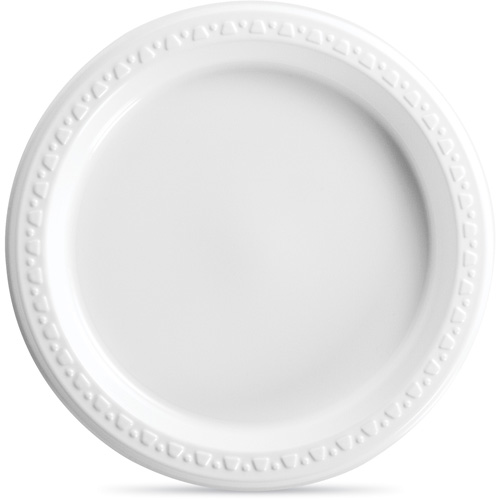 Huhtamaki Plastic Plate, 7", White