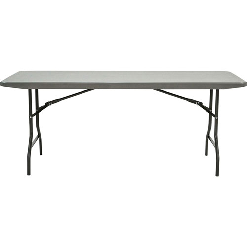 Iceberg IndestrucTable Commercial Folding Table, Rectangular, 72" x 30" x 29", Charcoal Top, Charcoal Base/Legs