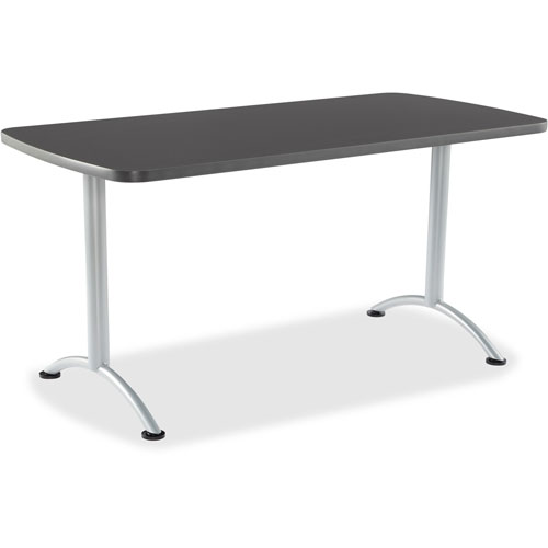 Iceberg Sit-To-Stand Table, 3 Height Settings, 30" x 30" x 60", Graphite