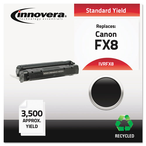 Innovera Remanufactured Black Toner Cartridge, Replacement for Canon FX8 (8955A001AA), 3,500 Page-Yield
