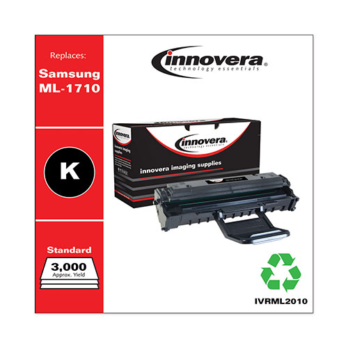Innovera Remanufactured Black Toner Cartridge, Replacement for Samsung ML-2010, 3,000 Page-Yield