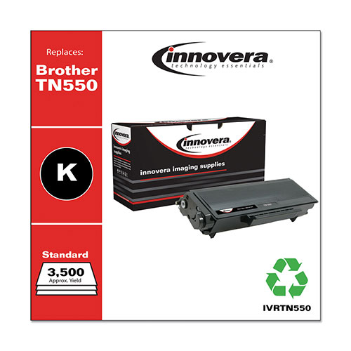 Innovera Remanufactured Black Toner Cartridge, Replacement for Brother TN550, 3,500 Page-Yield