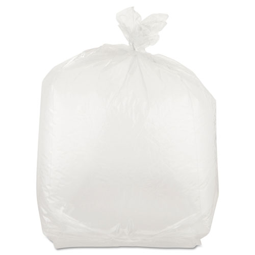 InteplastPitt Food Bags, 22 qt, 1 mil, 10" x 24", Clear, 500/Carton