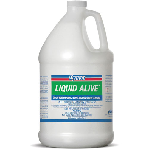 ITW Dymon LIQUID ALIVE Enzyme Producing Bacteria, Liquid, 128 fl oz (4 quart), Bottle, White