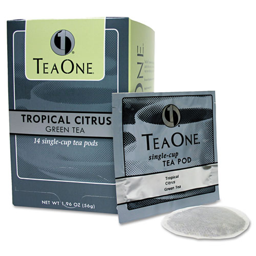 Java One™ Tea Pods, Tropical Citrus Green, 14/Box