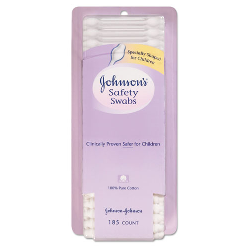 Johnson & Johnson Pure Cotton Swabs, Safety Swabs, 185/Pack