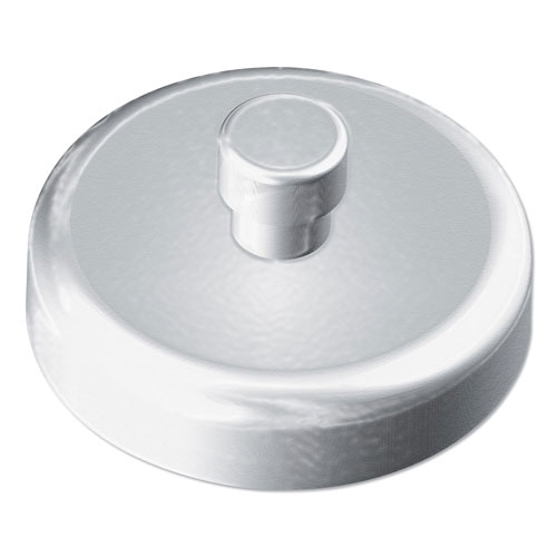 Kantek Mounting Magnets for Glove and Towel Dispensers, 1.5" Diameter, White/Silver, 4/Pack