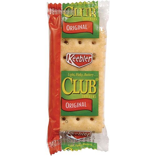 Keebler Club Crackers, 2 Crackers/PK, 300/CT, Brown