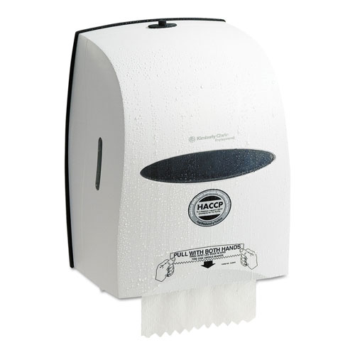 Kimberly-Clark Sanitouch Hard Roll Towel Dispenser, 12 63/100w x 10 1/5d x 16 13/100h, White