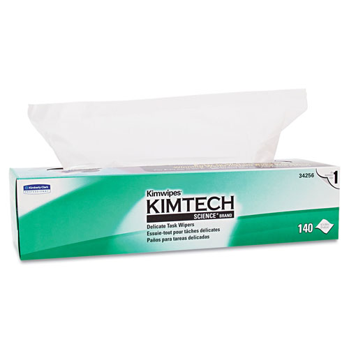 Kimtech™ Kimwipes Delicate Task Wipers, 1-Ply, 16 3/5 x 16 5/8, 140/Box