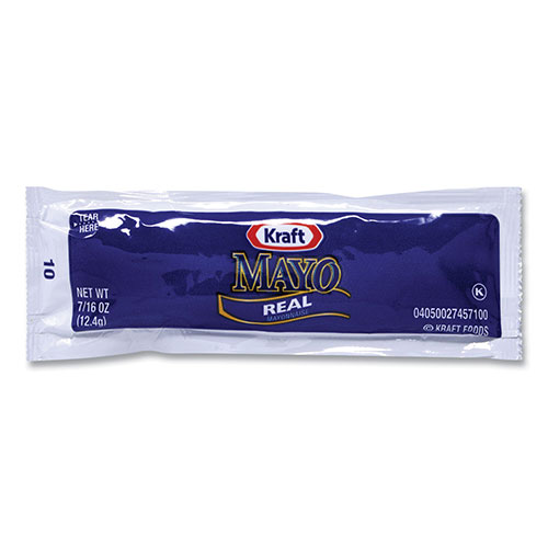 Kraft Foods Mayo Real Mayonnaise, 0.44 oz Packet, 200/Box