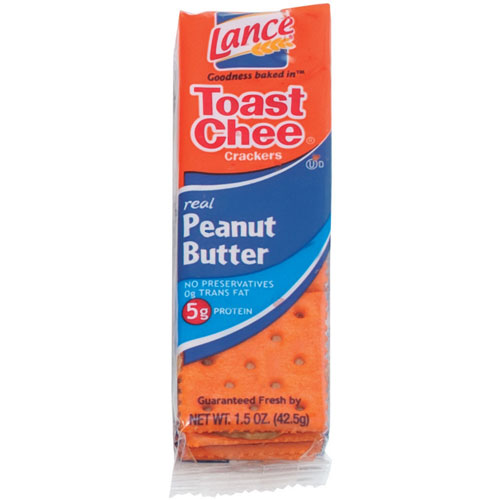 Lance Cheese Crackers, Peanut Butter, Toasted, Lance, 24/BX