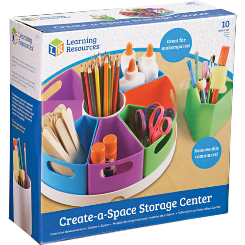 Learning Resources Create-A-Space Storage Center, 12"Wx12"Lx4-3/5"H, Multi