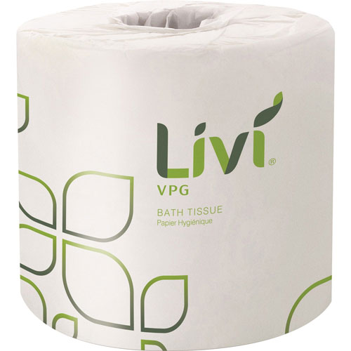 Livi Bath Tissue, 2-Ply, White, 500 Sheets, 96 Rolls/Carton