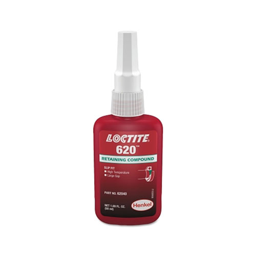 Loctite 620™ Retaining Compound, High Temperature, 50 mL Bottle, Green, 3,800 psi
