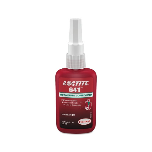 Loctite 641 Retaining Compound, Controlled Strength, 50 mL Bottle, Yellow, 1,700 psi
