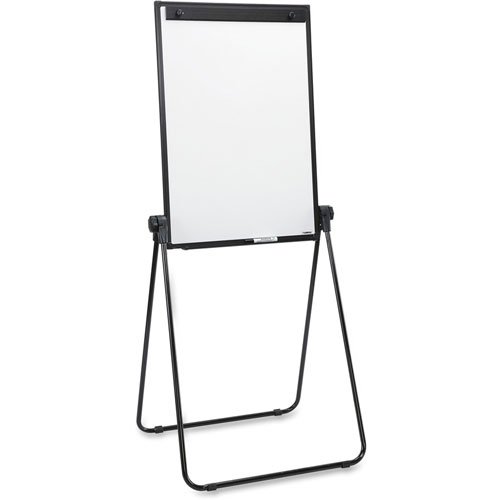 Lorell 2-Sided Dry Erase Easel, 24" x 36" x 67", Black